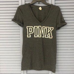 PINK Gray Short Sleeve